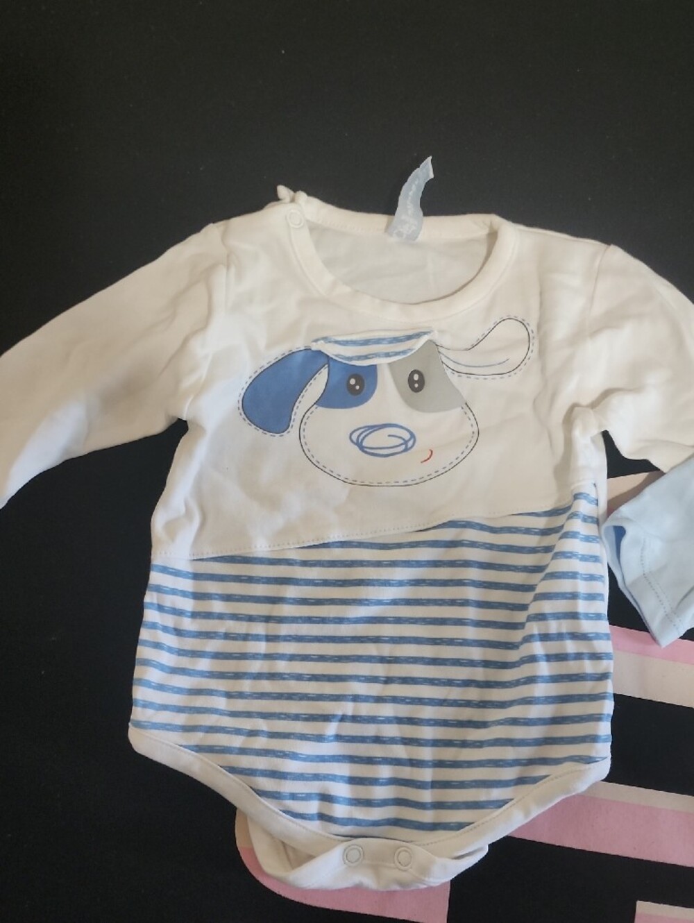 Unbranded Baby Boys' Two-Piece Long Sleeve Bodysuit Set in Light Blue - Picture 2 of 5